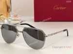 Fashion AAA Replica Santos Cartier Sunglasses ct0389 Silver Frame